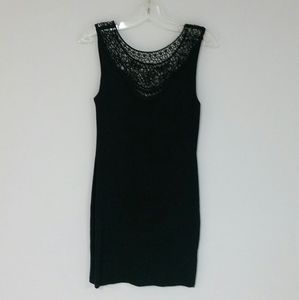 Guess Lace Back Black Dress